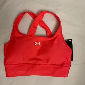 Under Armour Pink Sports Bra Small Medium Support NWT
